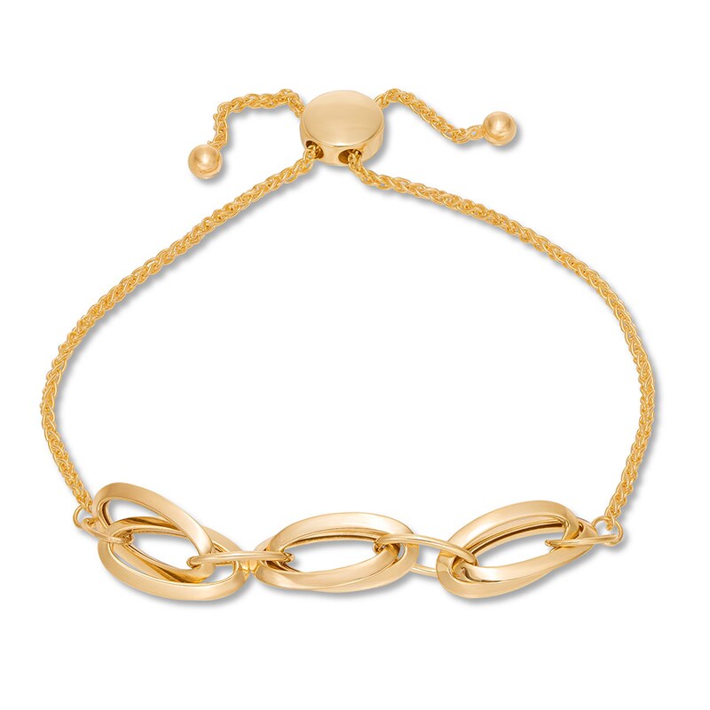 Main Image 1 of Link Chain Bolo Bracelet 14K Yellow Gold