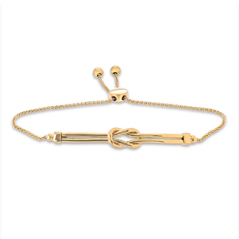 Main Image 1 of Love Knot Bolo Bracelet 14K Yellow Gold