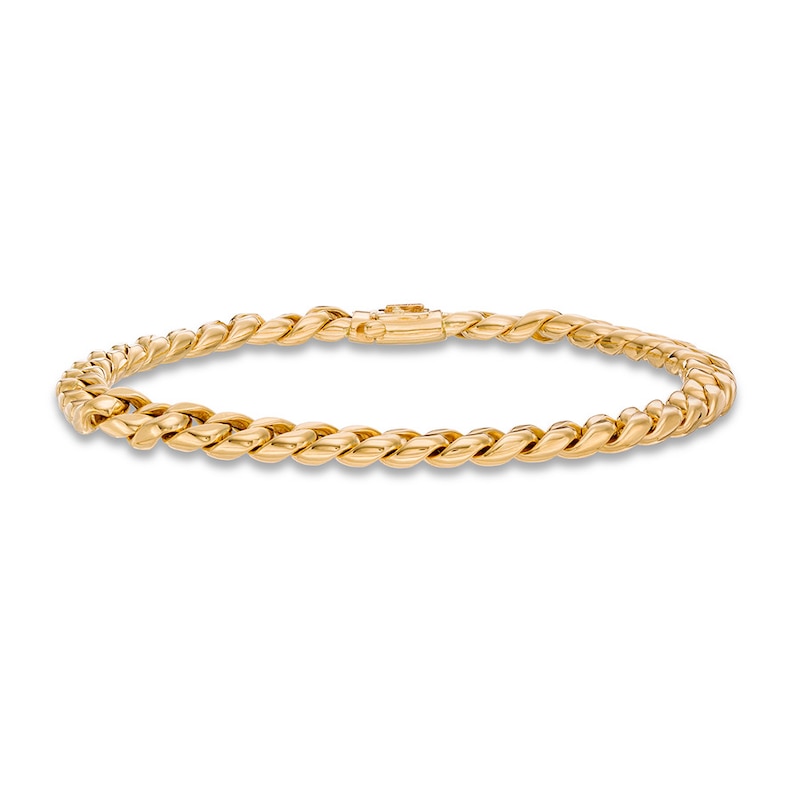 Link Chain Bracelet 14K Yellow Gold 8" Length