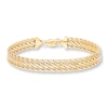 Thumbnail Image 1 of Hollow Link Bracelet 14K Yellow Gold 7.5" Length