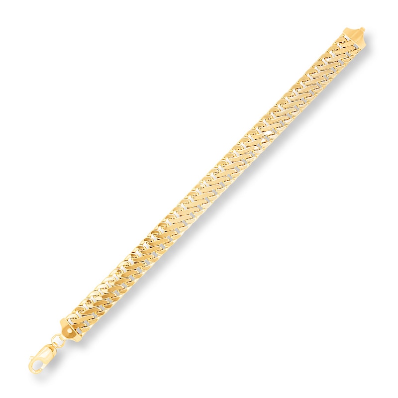 Hollow Link Bracelet 14K Yellow Gold 7.5" Length