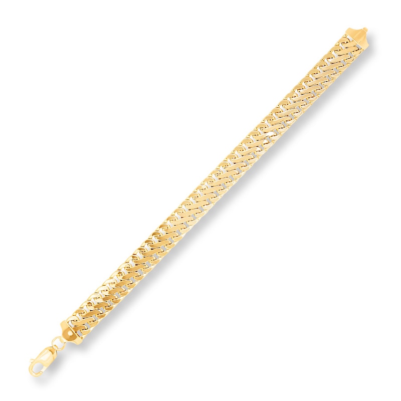 Main Image 2 of Hollow Link Bracelet 14K Yellow Gold 7.5" Length
