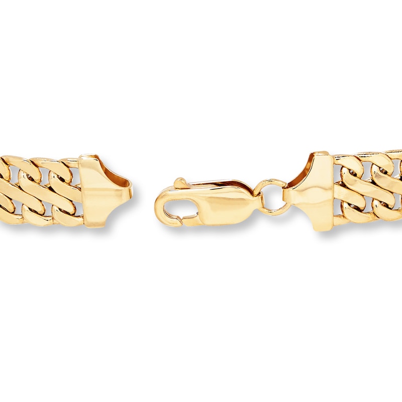 Hollow Link Bracelet 14K Yellow Gold 7.5" Length