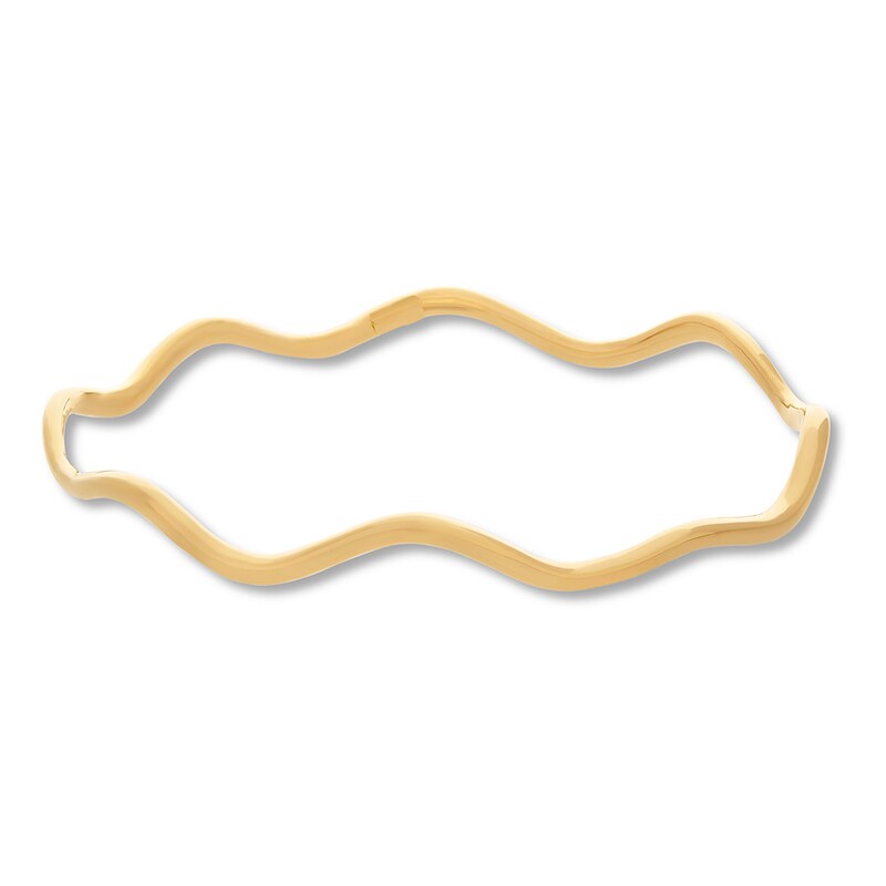 Main Image 1 of Wavy Slide Bangle 14K Yellow Gold