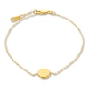 Thumbnail Image 1 of Round Disc Chain Bracelet 10K Yellow Gold 7.5" Adj.