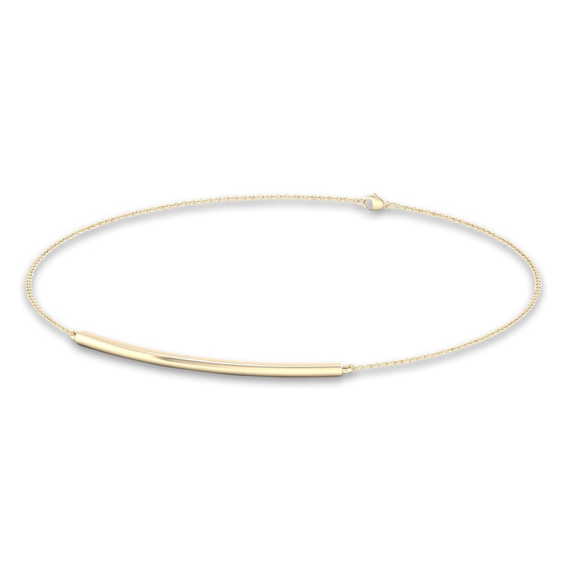 Main Image 1 of Curved Bar Bracelet 10K Yellow Gold 7.25&quot;