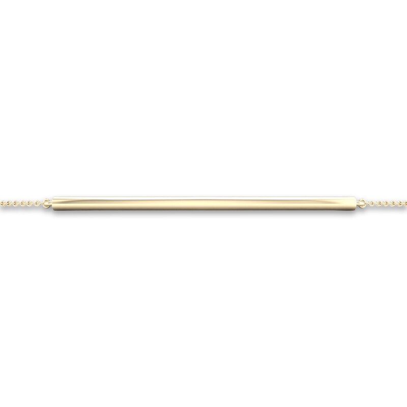 Main Image 3 of Curved Bar Bracelet 10K Yellow Gold 7.25&quot;