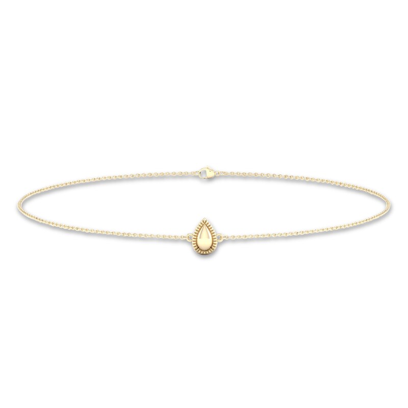 Main Image 2 of Teardrop Bracelet 10K Yellow Gold 7.25"