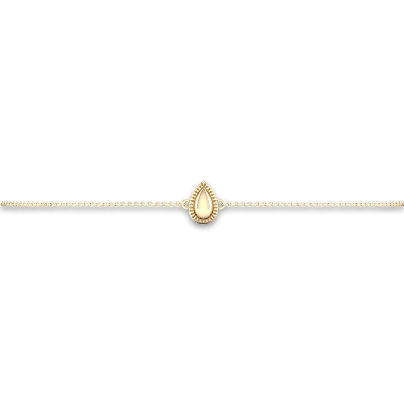 Main Image 3 of Teardrop Bracelet 10K Yellow Gold 7.25"