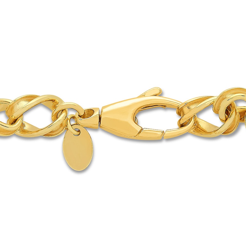 Link Chain Bracelet 14K Yellow Gold 8"