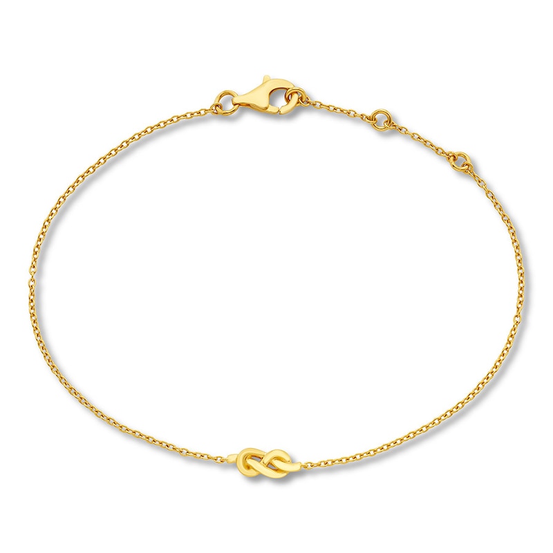 Knot Bracelet 10K Yellow Gold 7.5" Adjustable