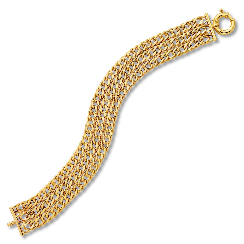 Curb Chain Bracelet 10K Yellow Gold 8"