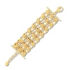 Thumbnail Image 0 of Round Link Bracelet Bronze/14K Yellow Gold-Plated 8.25"