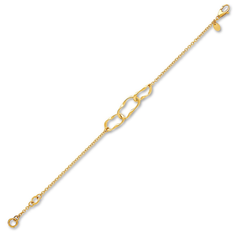 Main Image 1 of Oval Link Bracelet 14K Yellow Gold 7.75"