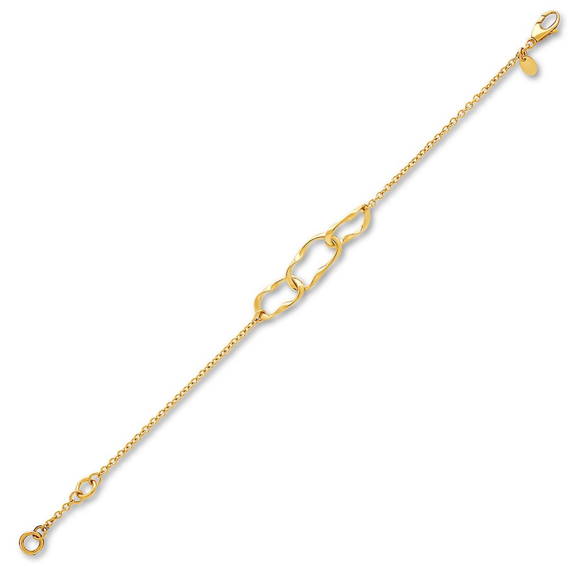 Oval Link Bracelet 14K Yellow Gold 7.75"