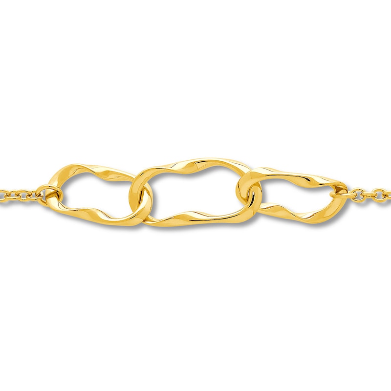 Oval Link Bracelet 14K Yellow Gold 7.75"
