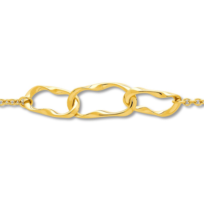 Main Image 2 of Oval Link Bracelet 14K Yellow Gold 7.75"