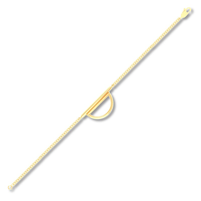 Main Image 1 of Half Circle Bracelet 10K Yellow Gold 7.25"