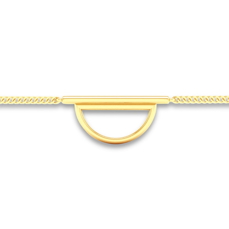 Half Circle Bracelet 10K Yellow Gold 7.25"