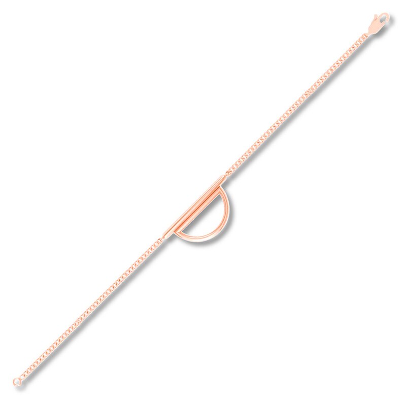 Main Image 1 of Half Circle Bracelet 10K Rose Gold 7.25"