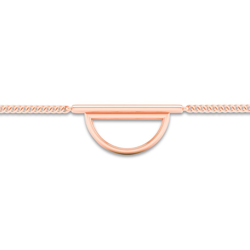 Half Circle Bracelet 10K Rose Gold 7.25"