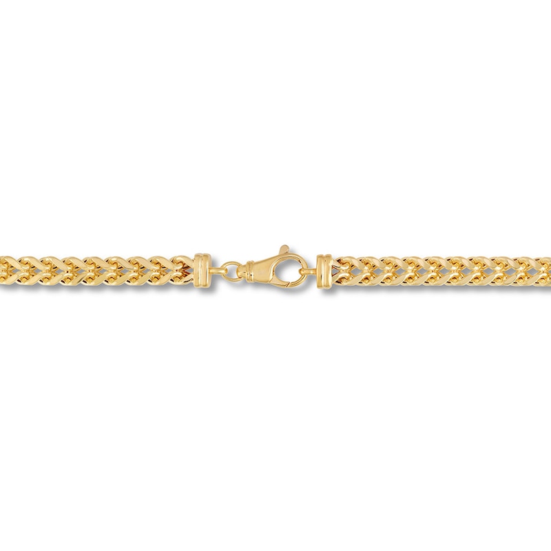Semi-Solid Franco Link Chain Bracelet 14K Yellow Gold 8.5"