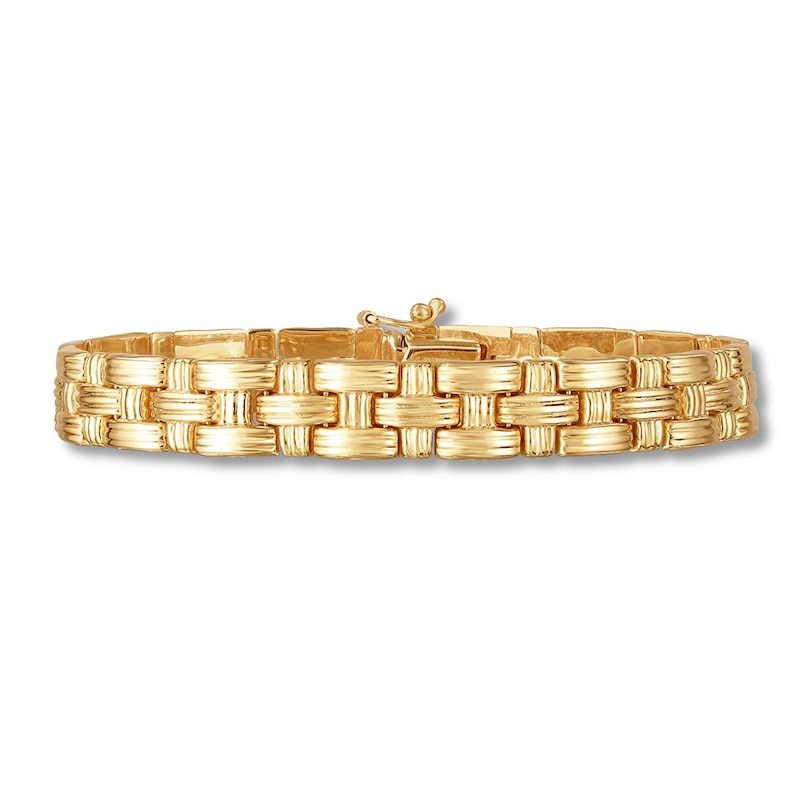 7.25" Link Bracelet 10K Yellow Gold Approx. 9mm