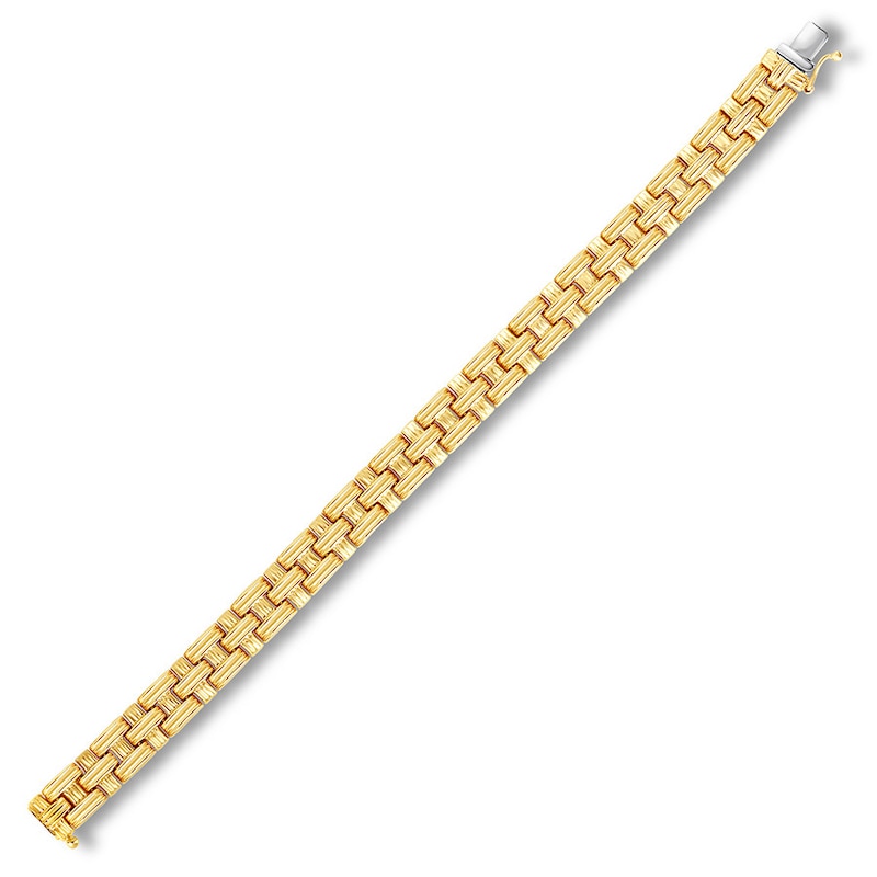 7.25" Link Bracelet 10K Yellow Gold Approx. 9mm