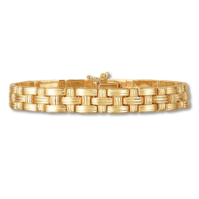 Main Image 3 of 7.25&quot; Link Bracelet 10K Yellow Gold Approx. 9mm