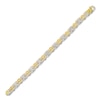 Thumbnail Image 1 of Semi-Solid Railroad Link Chain Bracelet 10K Two-Tone Gold 8.5" 8mm