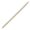 Thumbnail Image 1 of Semi-Solid Curb Chain Link Bracelet 10K Two-Tone Gold 8.5" 7mm