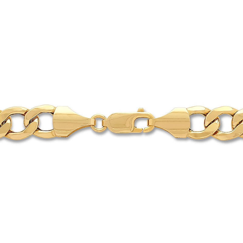 Main Image 2 of Hollow Curb Chain Bracelet 10K Yellow Gold 9" Approx. 8.8mm