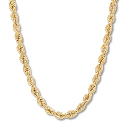 Hollow Rope Chain 14K Yellow Gold 24&quot; Approx. 6mm