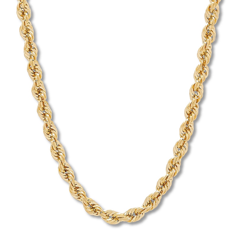 Hollow Rope Chain 14K Yellow Gold 24" Approx. 5.5mm