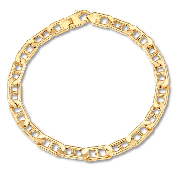 Men's Mariner Link Bracelet 10K Yellow Gold 9" Jared