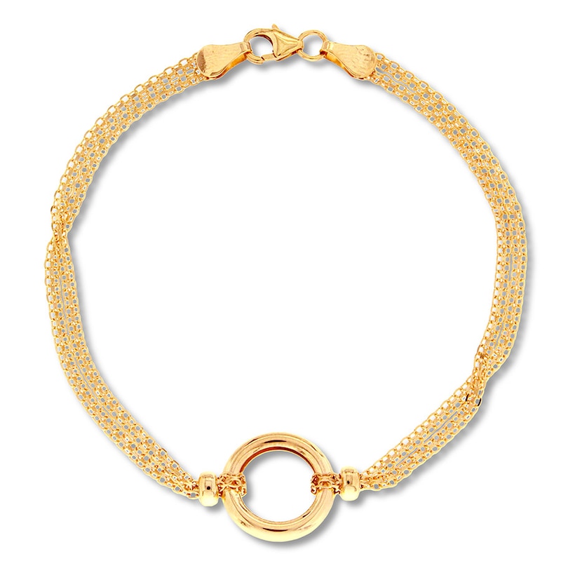 Circle Bracelet 10K Yellow Gold 7.5"