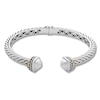 Thumbnail Image 1 of Textured Bangle Sterling Silver/14K Gold