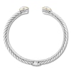 Thumbnail Image 3 of Diamond Bangle 1/10 carat tw Sterling Silver/14K Gold