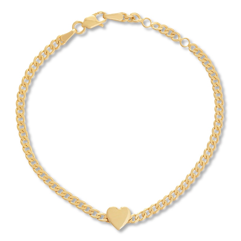 Gold Heart Chain Bracelet