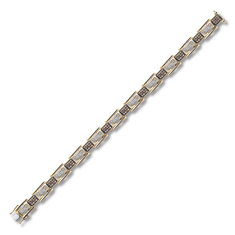 Main Image 2 of Men's Diamond Bracelet 2 ct tw 10K Yellow Gold 8.5"