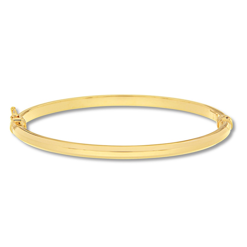 Main Image 1 of Textured Bangle 10K Yellow Gold 7.25",Y"