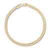 Thumbnail Image 1 of Hollow Franco Link Chain Bracelet 10K Yellow Gold 8.5"
