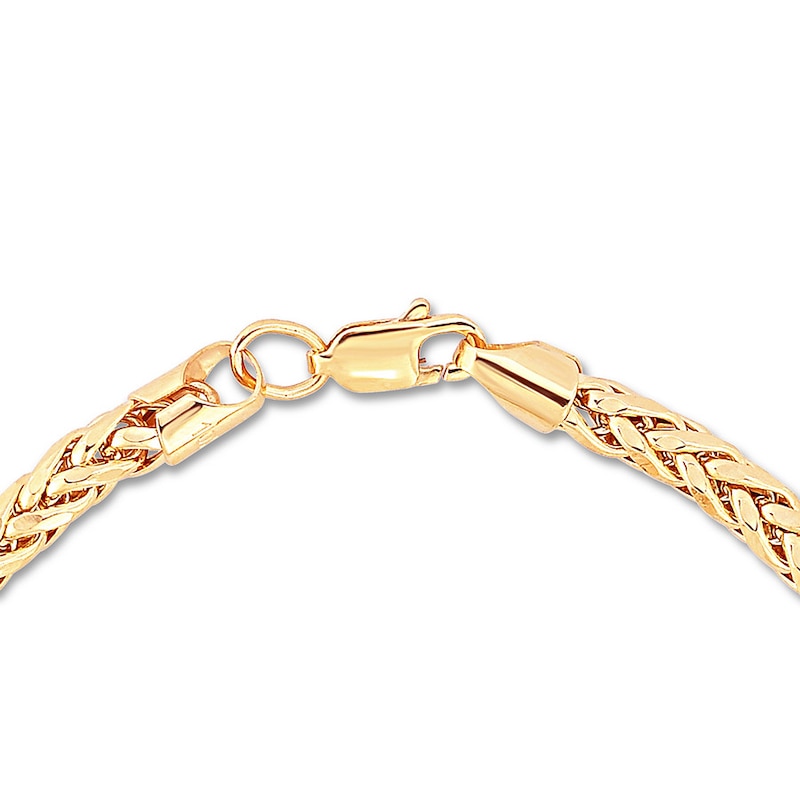 Main Image 3 of Hollow Franco Link Chain Bracelet 10K Yellow Gold 8.5"
