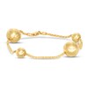 Thumbnail Image 1 of Popcorn Chain & Sphere Bracelet 14K Yellow Gold 7.5"