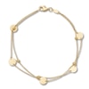 Thumbnail Image 1 of Two-Row Disc Bracelet 10K Yellow Gold 7.5&quot;
