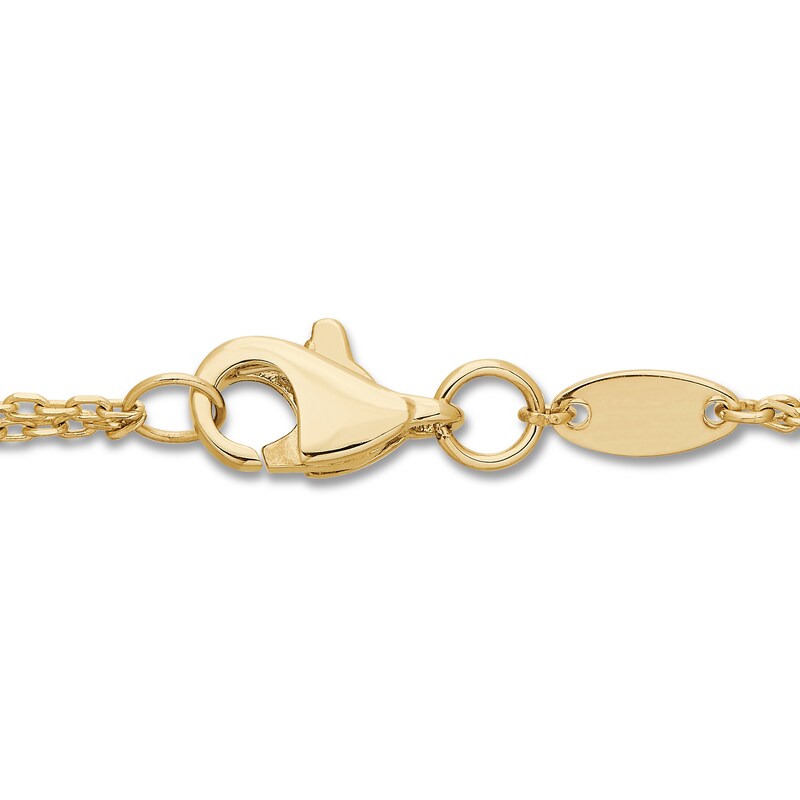 Main Image 2 of Two-Row Disc Bracelet 10K Yellow Gold 7.5&quot;