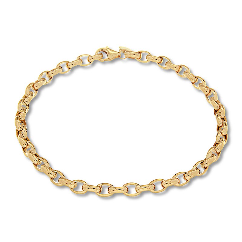 Main Image 1 of Cable Chain Bracelet 10K Yellow Gold 7.5"