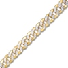 Thumbnail Image 1 of Semi-Solid Curb Chain Bracelet 10K Two-Tone Gold 8.5"