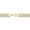 Thumbnail Image 2 of Semi-Solid Curb Chain Bracelet 10K Two-Tone Gold 8.5"