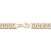 Thumbnail Image 3 of Semi-Solid Curb Chain Bracelet 10K Two-Tone Gold 8.5" 8mm